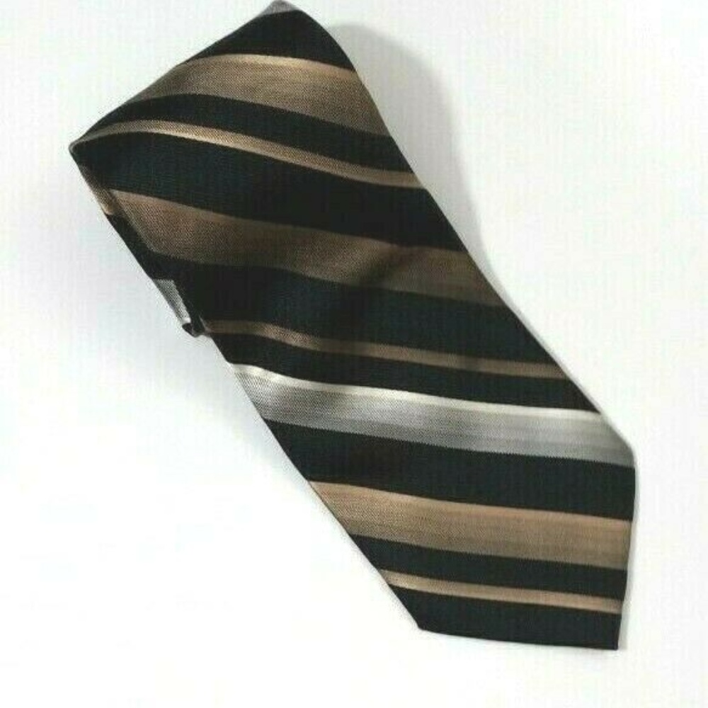 Stafford Essentials Mens Tie 3.75 in X 57 in Silve
